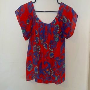 Open-back blouse